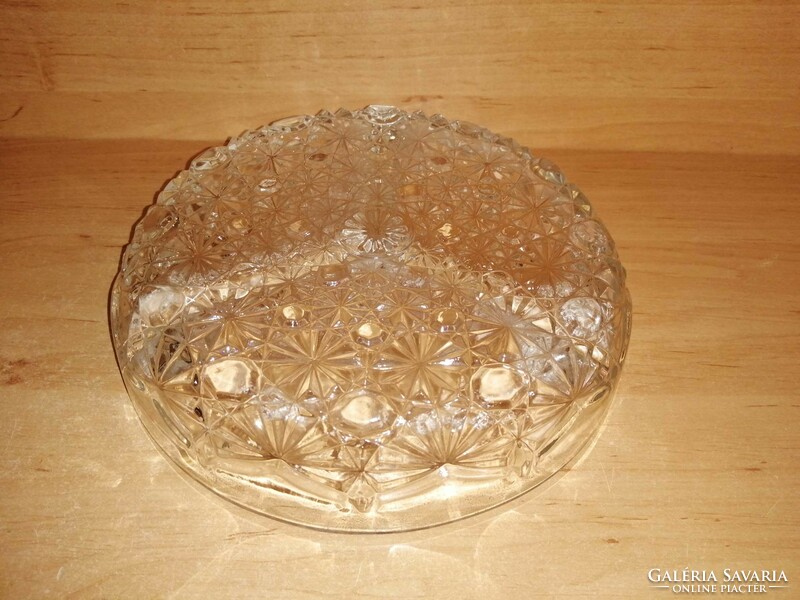 Osztott üveg asztalközép, kínáló 19 cm (6p)