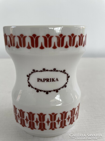Retro, vintage lowland porcelain tulip, tulip pattern spice holder: paprika