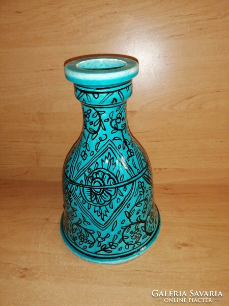 Glazed ceramic vase 19 cm high (8/d)