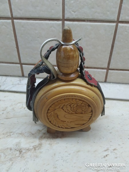 Carved wooden water bottle for sale!