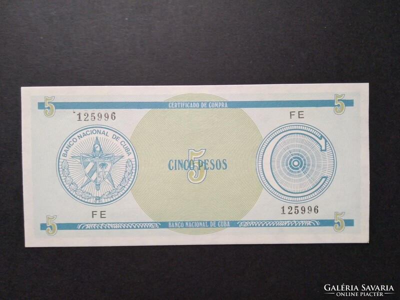 Kuba 5 Pesos 1985 Unc