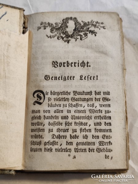 Lucas Voch épitész könyve 34 db metszettel. .-1782. Augsburg. Bürgerliche Baukunst..III-IV.