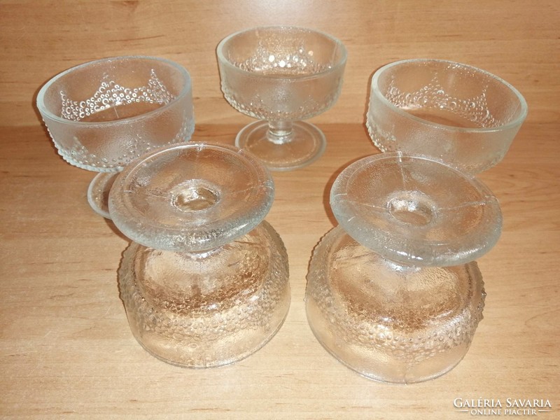 Retro stemmed glass dessert glass goblet set 5 pcs (23/d)