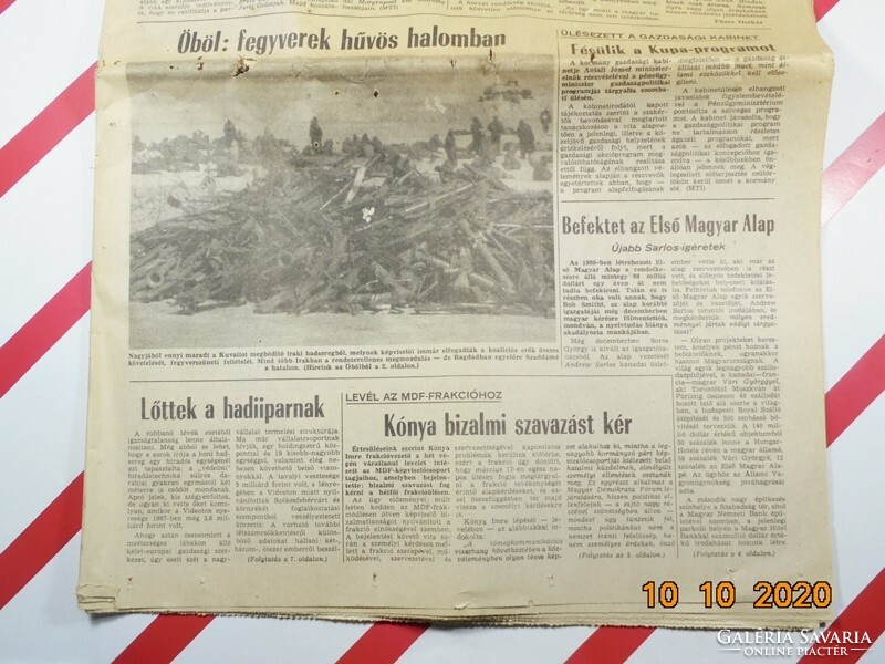 Régi retro újság- Népszabadság - 1991. március 4. - Születésnapra ajándék