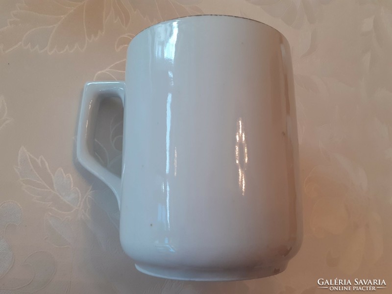 Régi Zsolnay porcelán bögre vadrózsás népi teás csésze