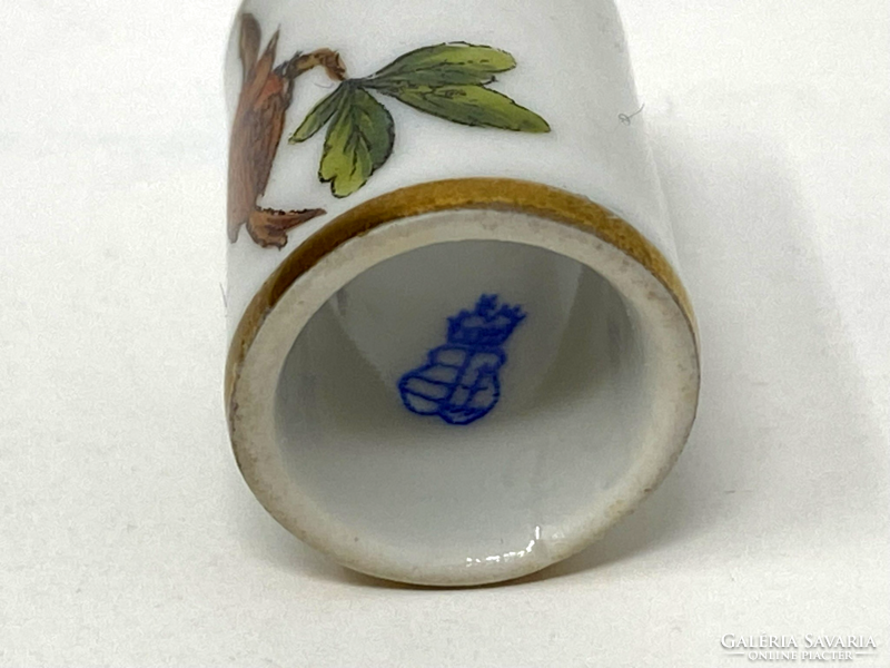 Miniature Old Herendian hand-painted porcelain ornament