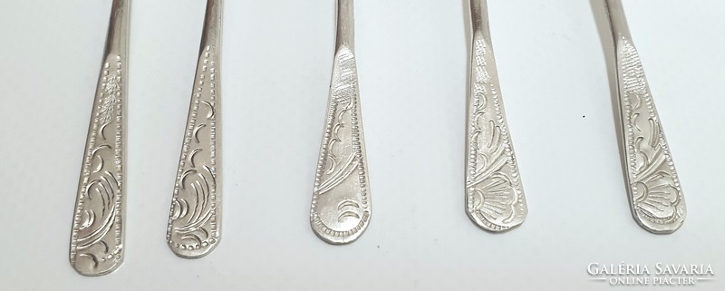 5 silver-plated coffee spoons