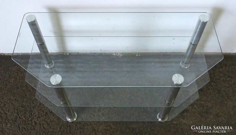 1M668 modern glass shelf TV stand 100 x 45 x 47 cm