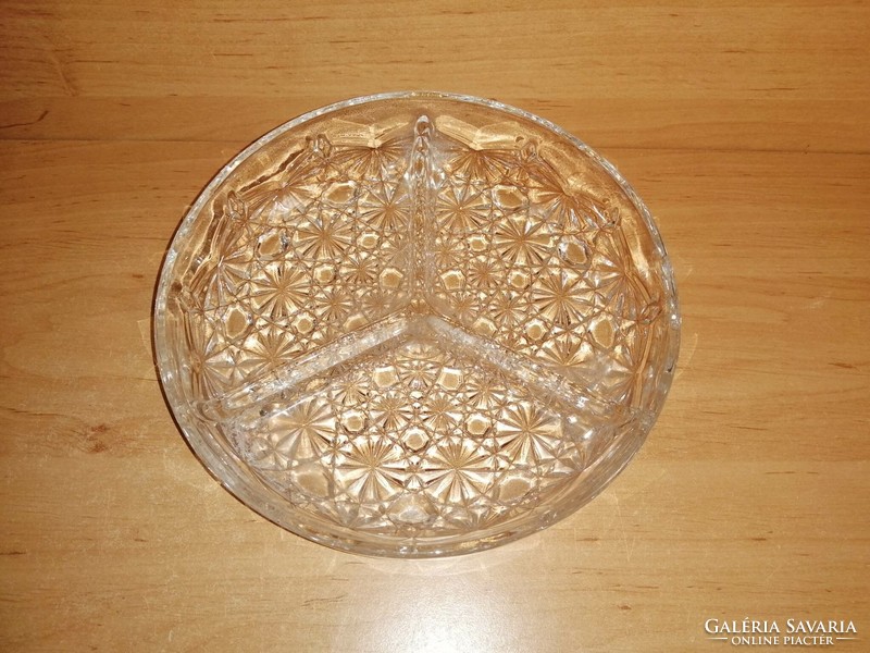 Osztott üveg asztalközép, kínáló 19 cm (6p)