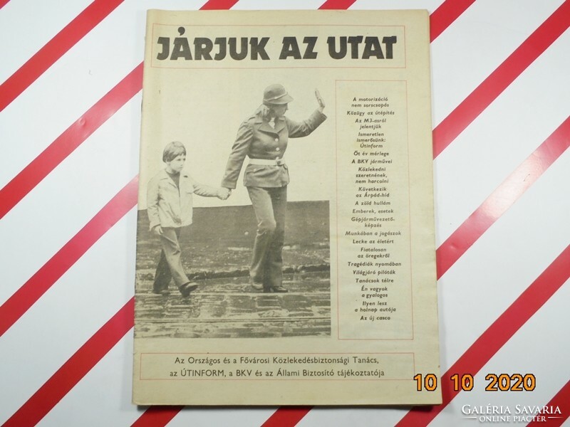 Régi retro újság - Járjuk az utat - Útinform, Bkv tájékoztató