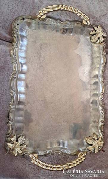 Exclusive metal tray with missing flower. Size: