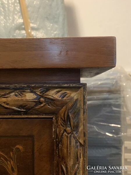 Inlaid classicist, decorated with floral patterns, large chest of drawers with 5 drawers (sublot)