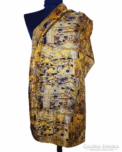 Gustav Klimt selyem kendő 41x150 cm. (3384)