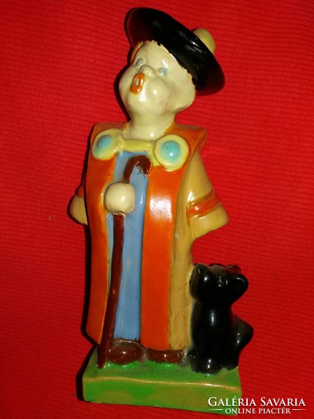 Antique extremely rare hop brothers ceramic figure shepherd child in a cute filter 17 x 10 cm