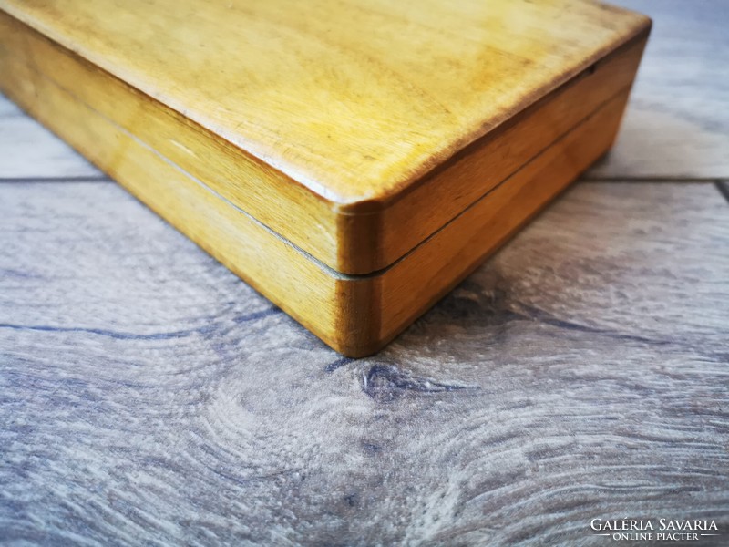 Béla Sénásy business card holder wooden box