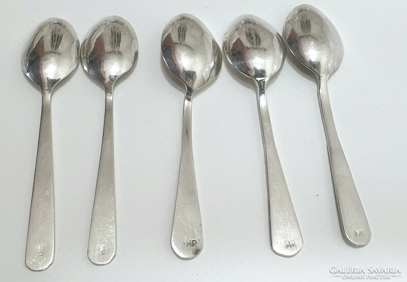 5 silver-plated coffee spoons