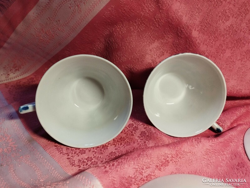 Japanese porcelain coffee cup with bottom, 2 pairs