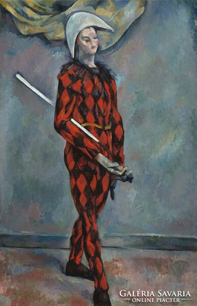 Cézanne - Harlekin - vakrámás vászon reprint