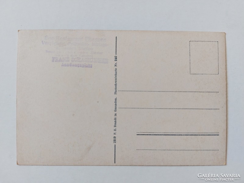 Régi képeslap 1919 Ebensee levelezőlap tájkép