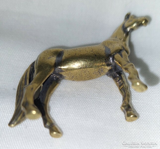 Miniature solid brass horse figurine