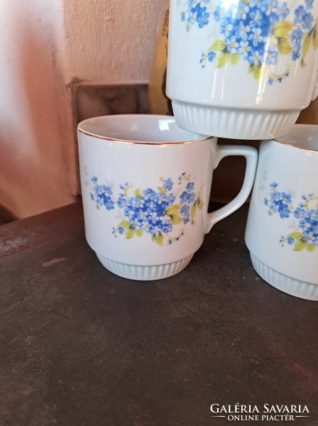 Beautiful czechoslovakia czech forget-me-not mugs mug cocoa grandma's treasure antique nostalgia