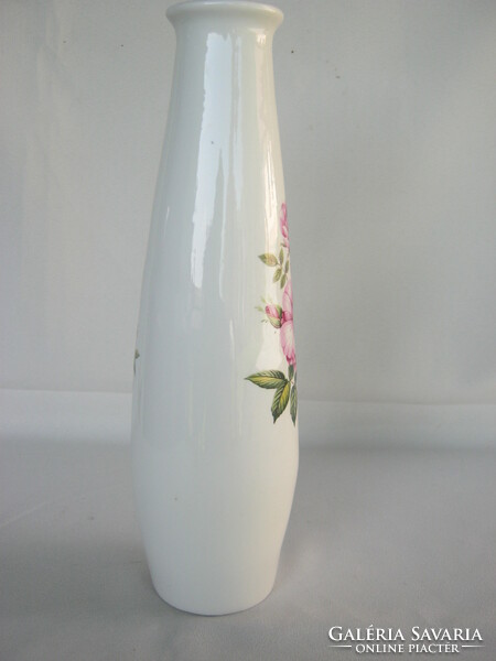 Aquincumi porcelán rózsás váza nagy 27 cm
