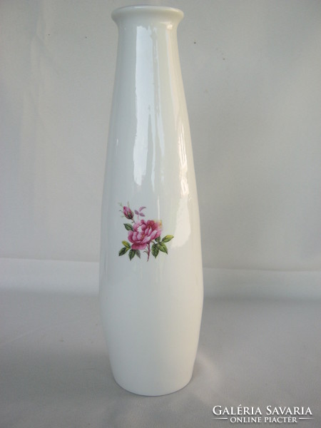 Aquincumi porcelán rózsás váza nagy 27 cm