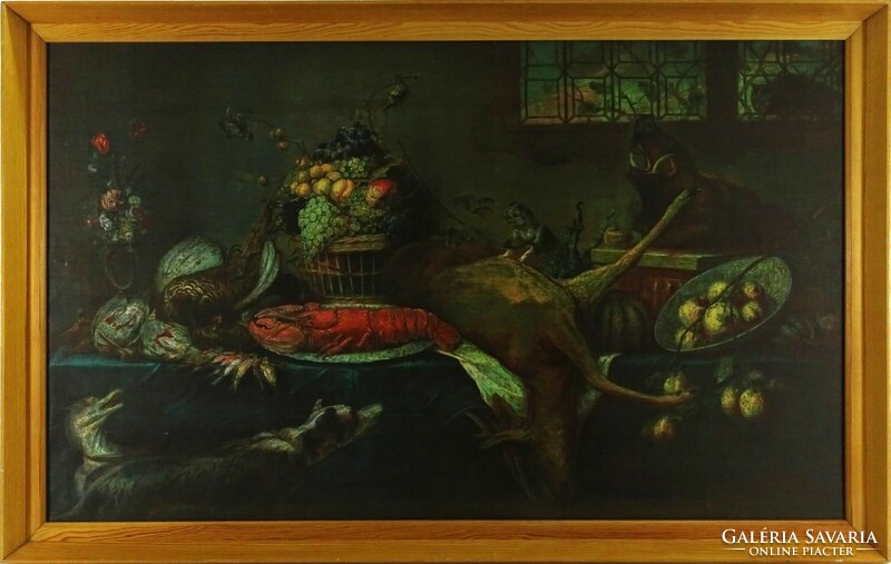 1M488 XX. századi festő : Asztali csendélet homárral