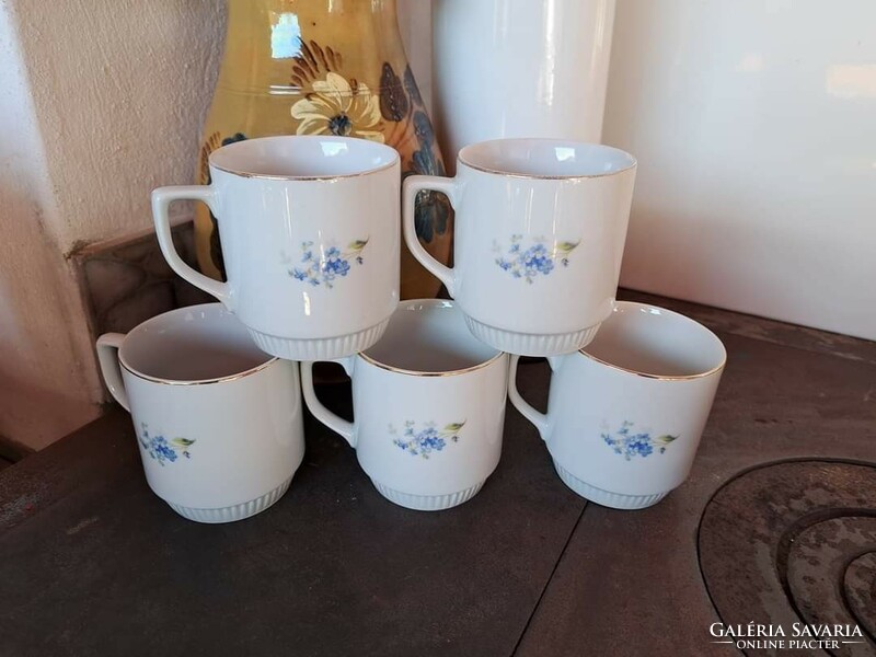 Beautiful czechoslovakia czech forget-me-not mugs mug cocoa grandma's treasure antique nostalgia