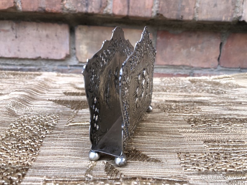 Antique Art Nouveau silver napkin holder