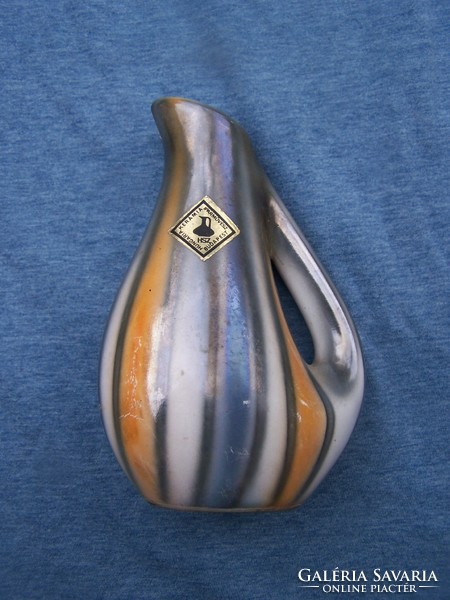Retro vase - Hungarian ceramic craftsman no. With original sticker