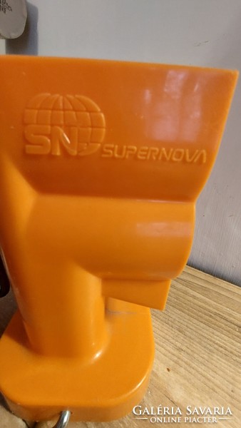 Old, retro vintage sn supernova Italian design grinder, slicer 3 accessory kitchen tool orange.