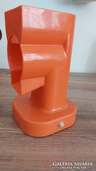 Old, retro vintage sn supernova Italian design grinder, slicer 3 accessory kitchen tool orange.