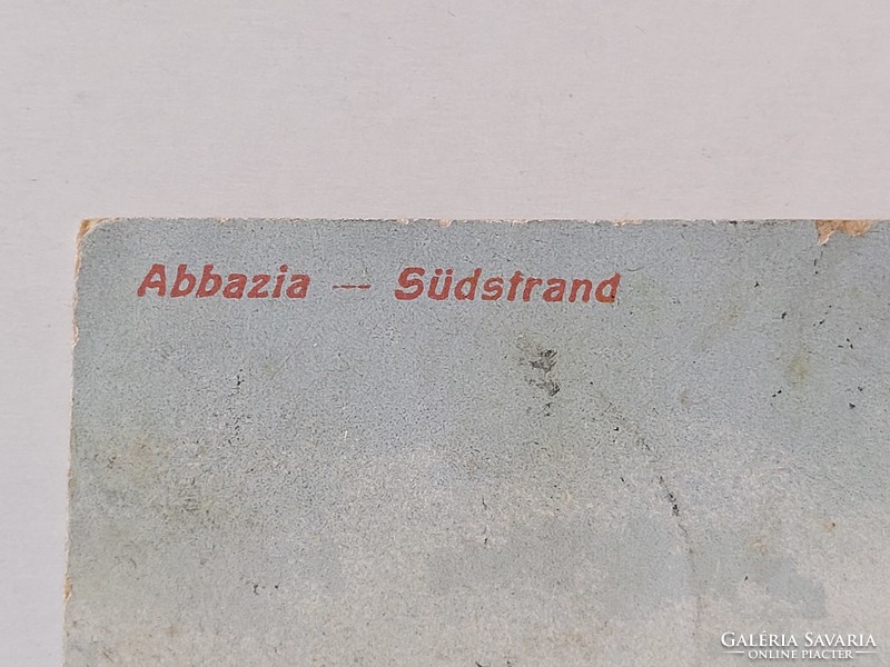 Régi képeslap Abbazia 1908 fotó levelezőlap