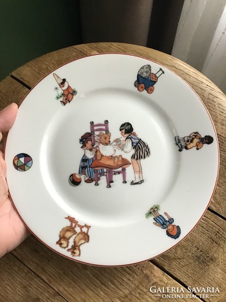 Old porcelain fairy tale plate