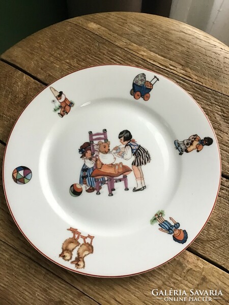 Old porcelain fairy tale plate
