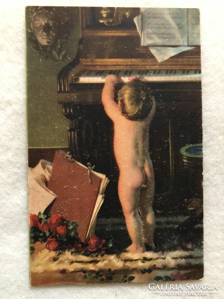 Antik, régi képeslap - Postatiszta                           -5.
