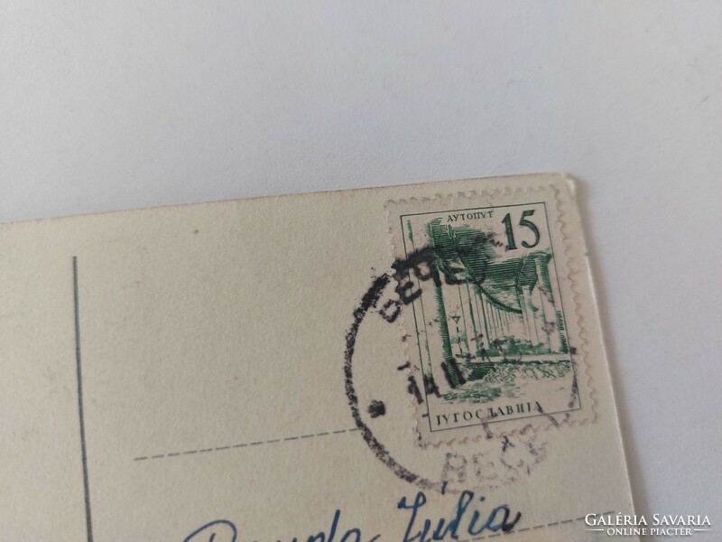 Régi virágos képeslap 1961 levelezőlap árvácska