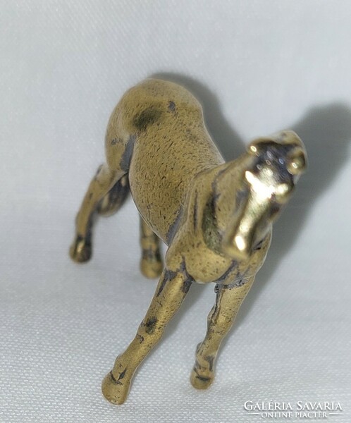 Miniature solid brass horse figurine