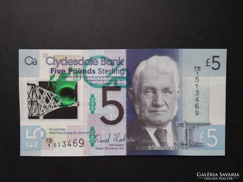 Skócia 5 Pounds Sterling 2015 Unc