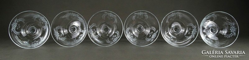 1M493 beautiful old stemmed champagne glasses set of 6 pieces