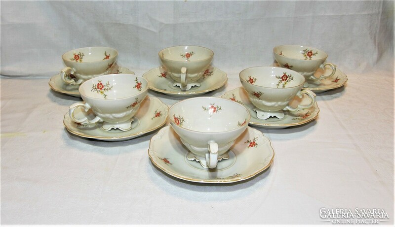 Edelstein maria theresa baroque tea set - 6 cups + saucer