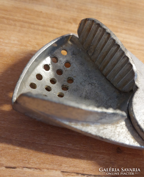 Rare! Vintage, retro Italian aluminum manual citrus press, strainer, lemon squeezer, garlic press - utensils