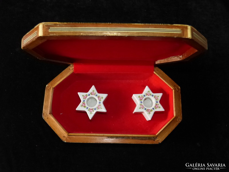 Judaica / Star of David. Box, menorah, candle holder)