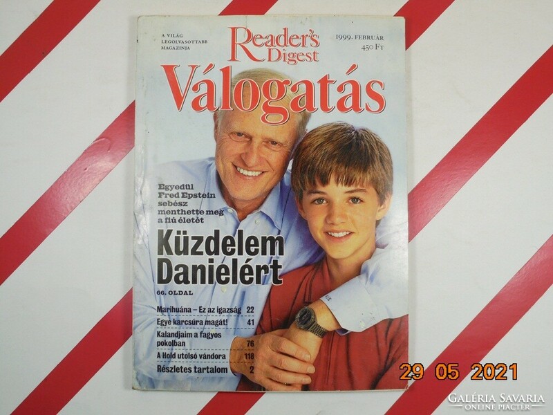 Régi retro Reader's Digest Válogatás újság magazin 1999. február - Ajándékba születésnapra