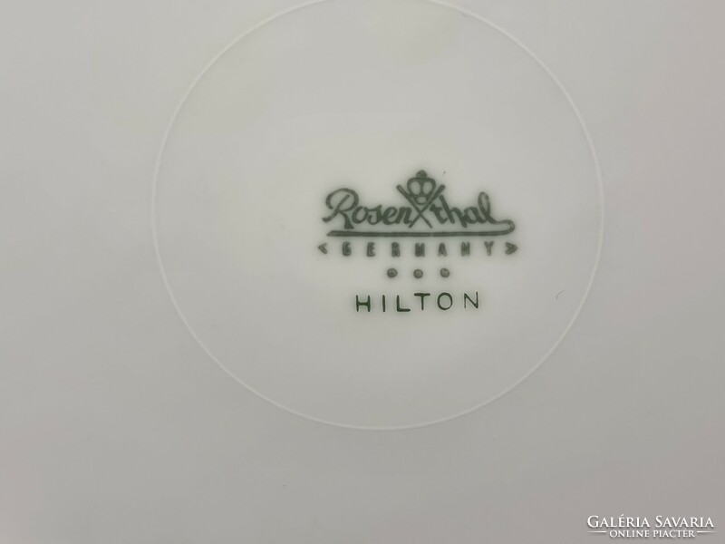 Rosenthal Hilton német porcelán 6 db süteményes tányér szett, Hans Theo Baumann terve alapján, XX.sz