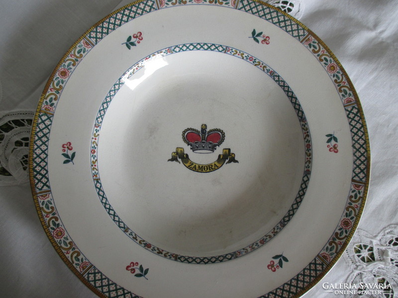 Antique bwm&co (brown,westhead,more & co) English faience plate with French import ticket