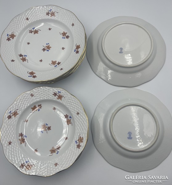 Ó-herend set of 6 plates and a 4-piece cookie plate!