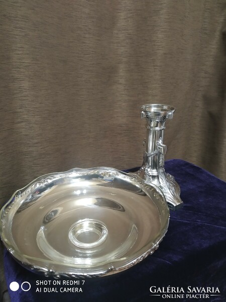 Antique silver (800) German glass center table (aufsatz) excellent!!! /1.014,-Gr. Net/