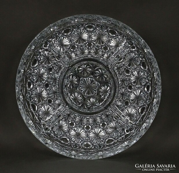 1M544 Nagyméretű üveg asztalközép kínáló tál 25 cm